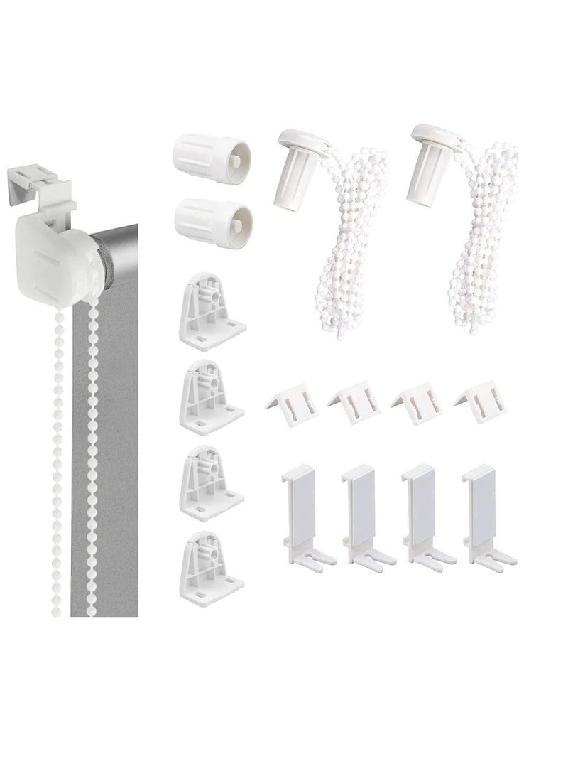 Roller Blind Spares, Roller Blind Spares with Bracket and Bead Chain, Curtain Roller Accessories for Curtain Rods Roller, Blind Brackets, Long Service Life, 17 mm - Image 1
