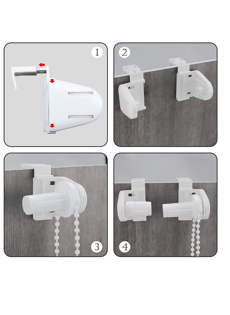Roller Blind Spares, Roller Blind Spares with Bracket and Bead Chain, Curtain Roller Accessories for Curtain Rods Roller, Blind Brackets, Long Service Life, 17 mm - Image 5