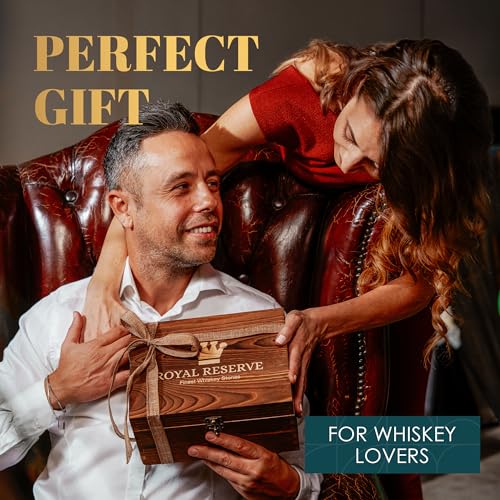 Royal Reserve Whiskey Set by Royal Reserve – Whiskey Glasses, Stainless Chilling Stones, Coasters, Tongs - Whiskey Stones Gift Set for Men Husband Dad Boyfriend - Image 3