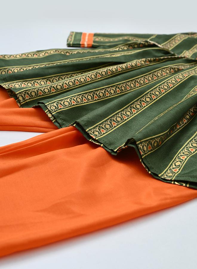 Bella Moda Girls Ethic Motifs Print Kurta and Pants Set - Image 4