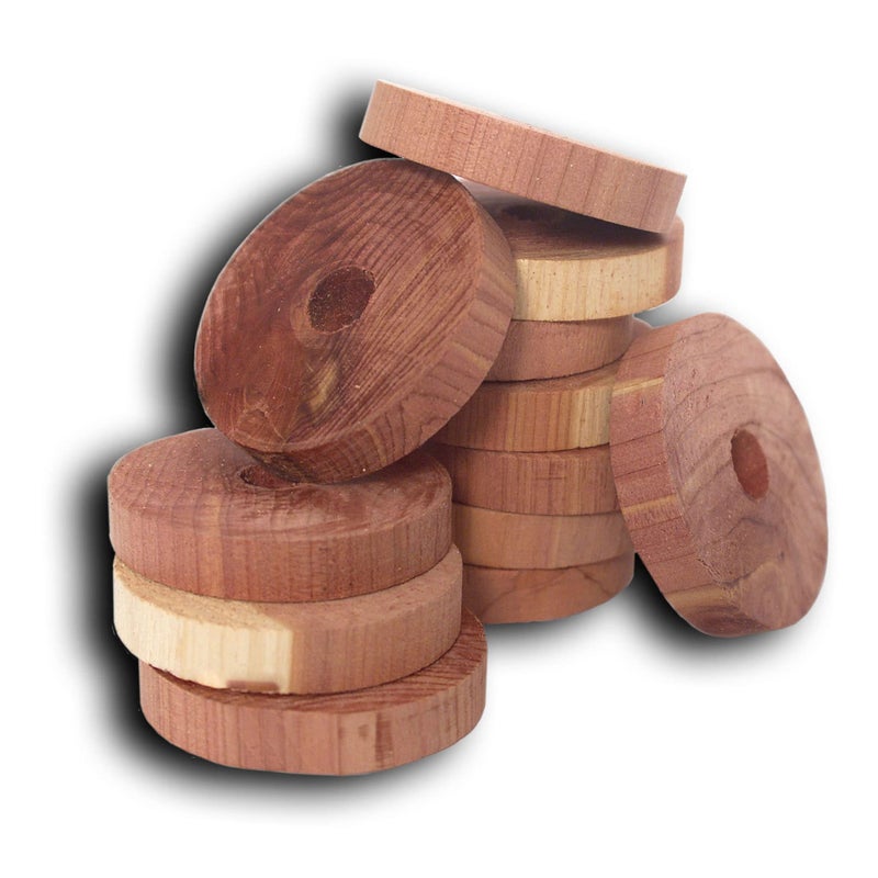 Household Essentials Household Essentials Cedar Fresh Cedar Rings Pack of 6 Solid Eastern Red Cedar Natural Moth and Odor Deterrent EcoFriendly and ChemicalFree Perfect for Wire and Plastic Hangers Natural 