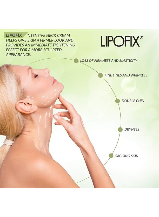 LIPOFIX Neck Firming Cream - Double Chin Reducing Tightening - Intensive Rejuvenating - Lift Tones Firms Sagging Skin Anti-Aging 1.7 oz (One Pack) - Image 3