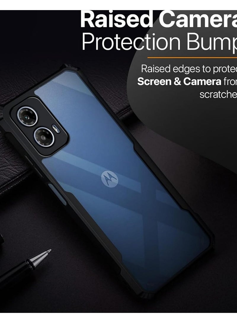 Wtech Hybrid TPU Silicone With Raised Armour Bumpers Slim Case Cover For Motorola Moto G24 4G 2024 Black - Image 2