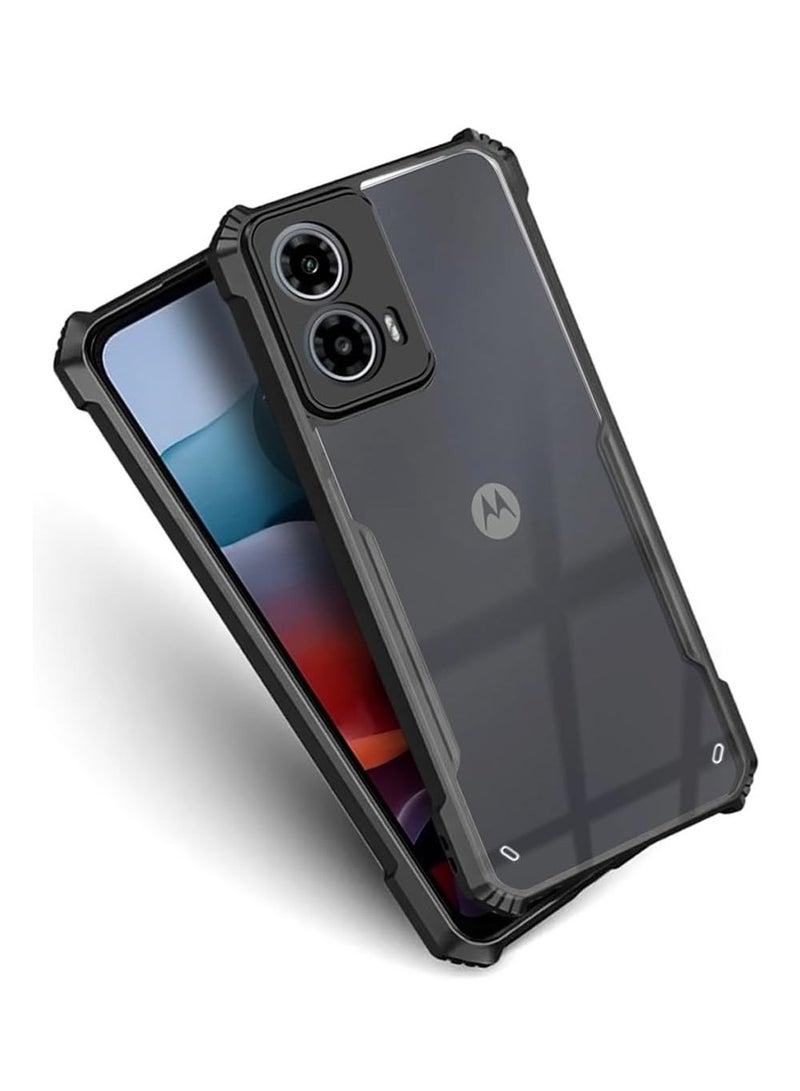 Wtech Hybrid TPU Silicone With Raised Armour Bumpers Slim Case Cover For Motorola Moto G24 4G 2024 Black - Image 3