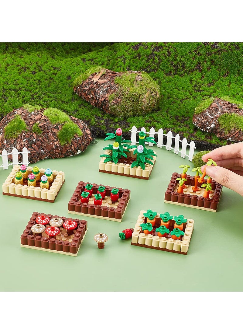 SYOSI Farm Field Set Building Blocks, Plant Orchard Crops Building Bricks Kit, DIY Play Building Blocks Brick Set with Grass Flower Leaf, Farm Blocks Kit for Boys Girls Kids 8-12 - Image 3
