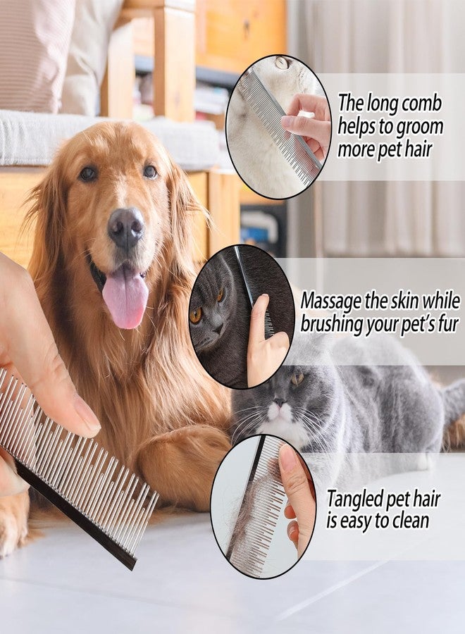 Histotree Professional Pet Stainless Steel Comb Long&Short Tooth Dog Dematting Com Flea Comb Pet Grooming Tool for Dogs and Cats Remove Loose Hair Mats Knots Tangles Dirt Fleas 6.1in/15.5cm - Image 4