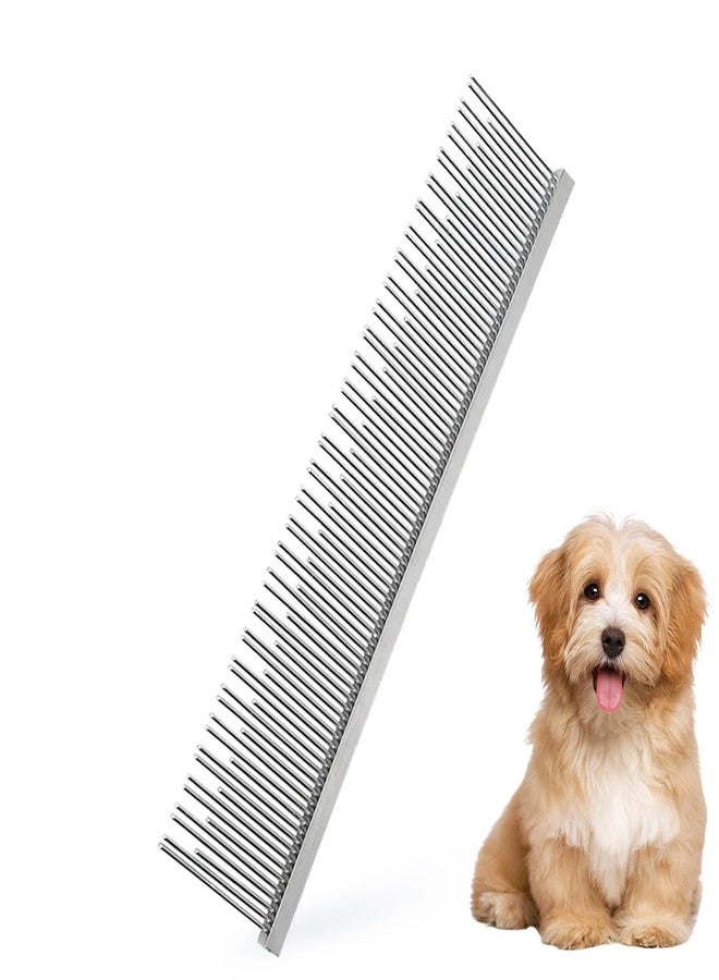 Histotree Professional Pet Stainless Steel Comb Long&Short Tooth Dog Dematting Com Flea Comb Pet Grooming Tool for Dogs and Cats Remove Loose Hair Mats Knots Tangles Dirt Fleas 6.1in/15.5cm - Image 1