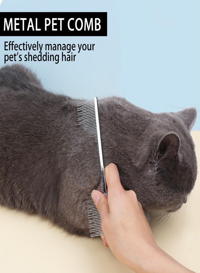 Histotree Professional Pet Stainless Steel Comb Long&Short Tooth Dog Dematting Com Flea Comb Pet Grooming Tool for Dogs and Cats Remove Loose Hair Mats Knots Tangles Dirt Fleas 6.1in/15.5cm - Image 3