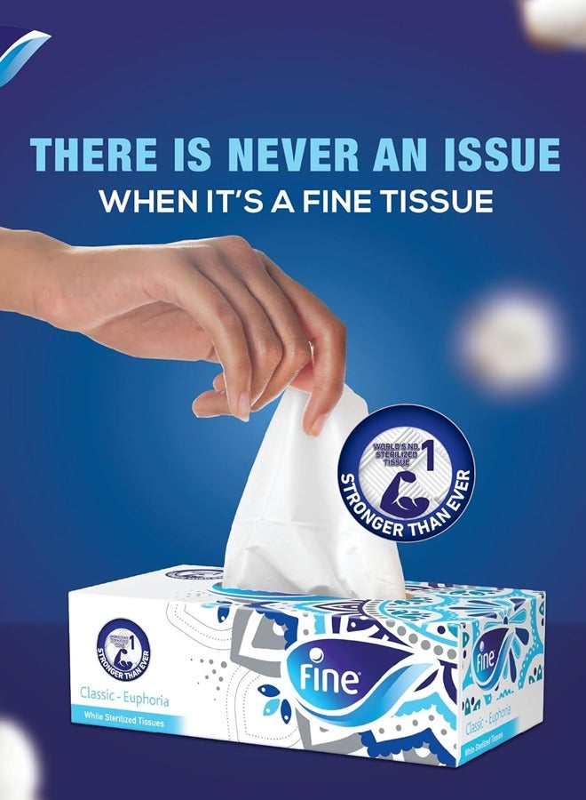Fine Classic Euphoria Tissue 130 Sheets 2 Ply Pack of 10 - Image 2