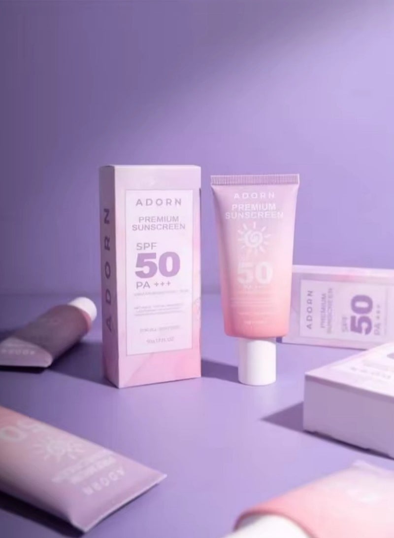 أدورن واقي الشمس الفاخر من أدورن بعامل حماية من الشمس 50 +++ 50 جم 17 أونصة سائلة - Image 2