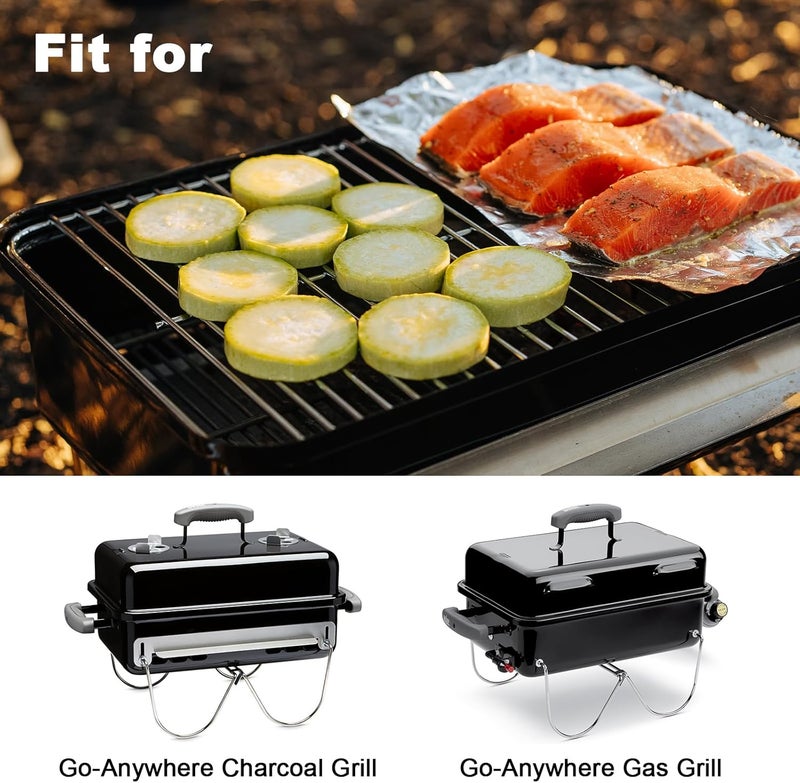 DELSbbq 80631 Stainless Steel Cooking Grate and 9201 Stainless Steel Flavorizer Bar, Cooking Grate for Weber Gas and Charcoal Go-Anywhere Grill, Flavorizer Bar for Weber Gas Go-Anywhere Grill - Image 4