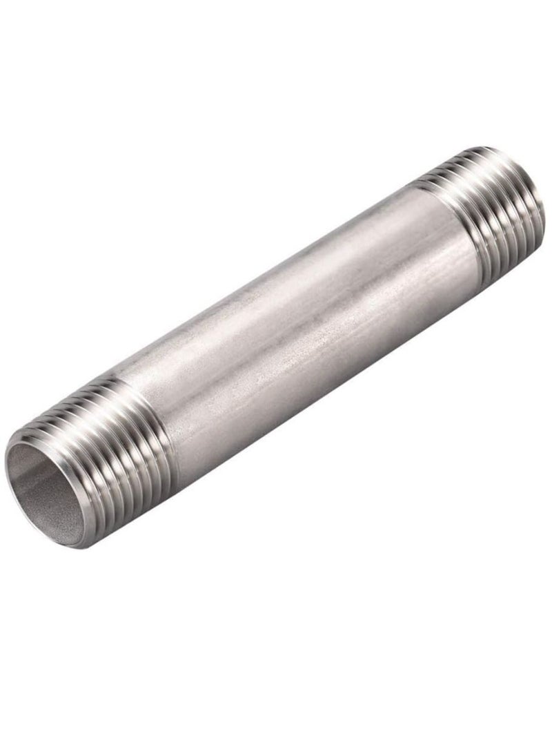 RACO SS Barrel Nipple | Stainless Steel Pipe Fitting for Industrial, Air, Fuel and Water Pipe Application and DIY Decoration Projects, (4” Length (100mm)) - Image 1