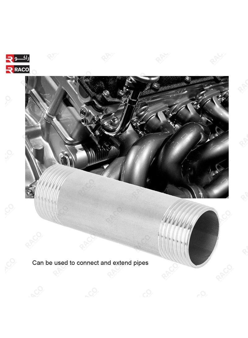 RACO SS Barrel Nipple | Stainless Steel Pipe Fitting for Industrial, Air, Fuel and Water Pipe Application and DIY Decoration Projects, (4” Length (100mm)) - Image 4
