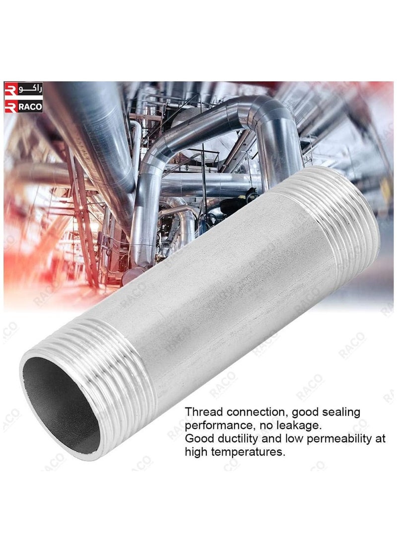 RACO SS Barrel Nipple | Stainless Steel Pipe Fitting for Industrial, Air, Fuel and Water Pipe Application and DIY Decoration Projects, (4” Length (100mm)) - Image 5