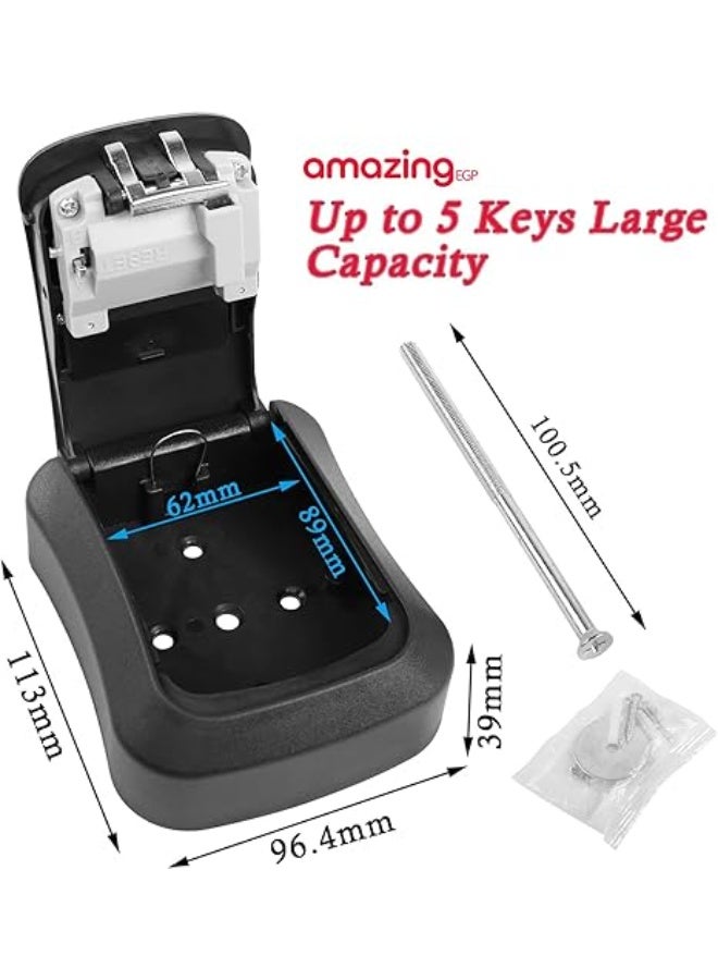 amazing.EGP THE PACk - Wall Mounted Key Lock Box, 4-Digit Combination, Weather-Resistant Metal, Black (BLACK) - Image 2