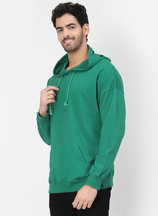 PAUSE Men Green Relaxed Fit Graphic Hoodie - Image 4