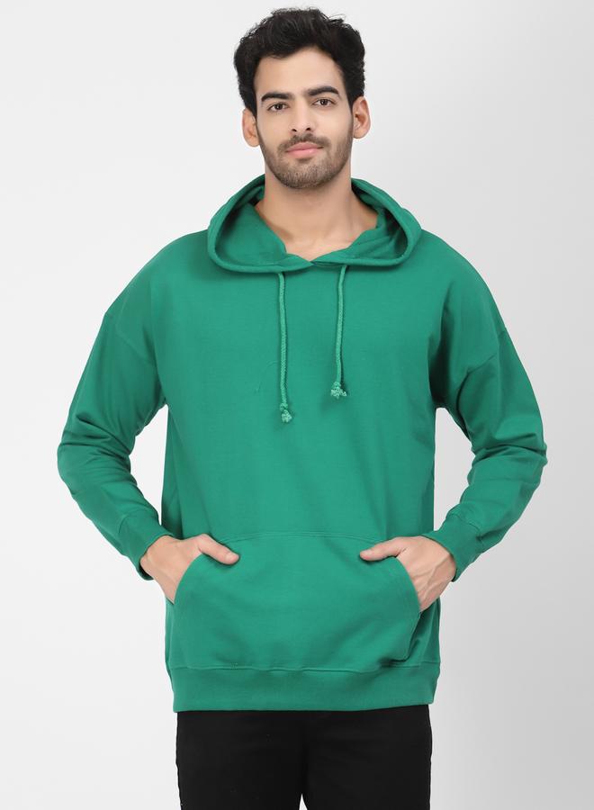 PAUSE Men Green Relaxed Fit Graphic Hoodie - Image 1