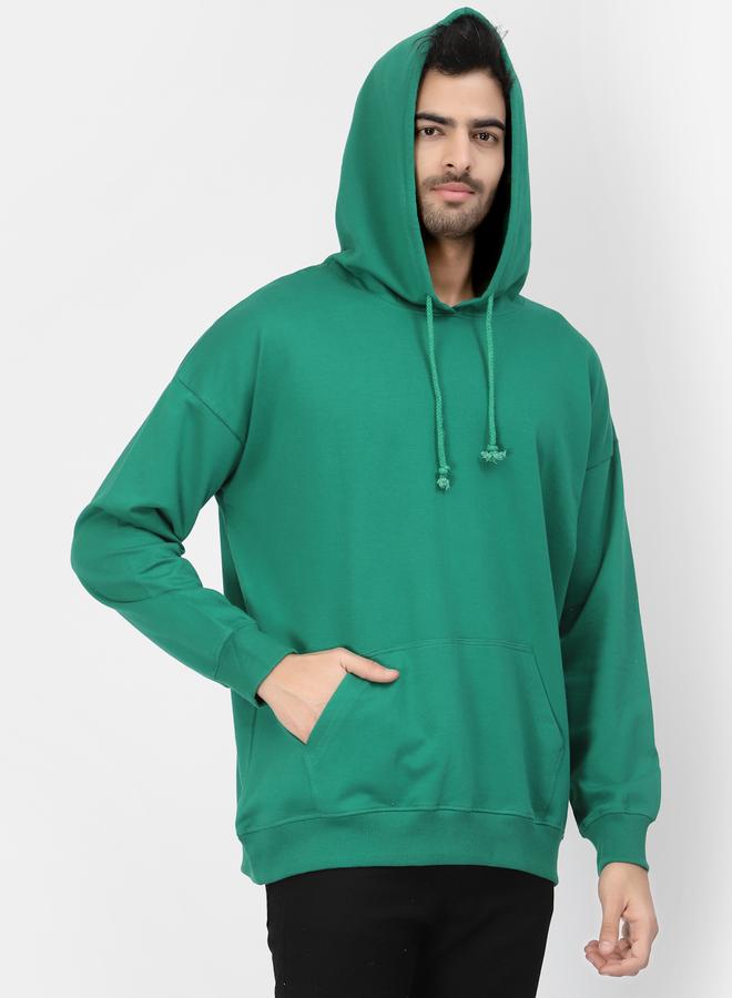 PAUSE Men Green Relaxed Fit Graphic Hoodie - Image 5
