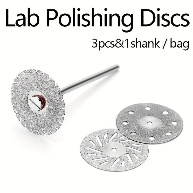 Ultra Thin Double Sided Diamond Sandpaper 3pcs With Mandrel For Grinding Polishing Shaping - Image 1