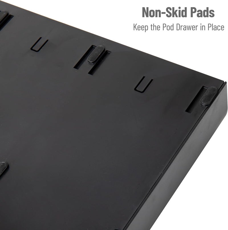 Mind Reader Single Serve Coffee Pod Organizer with 3 Drawers, 36 Pod Capacity, 13.5"L x 12.25"W x 2.5"H, Black - Image 4