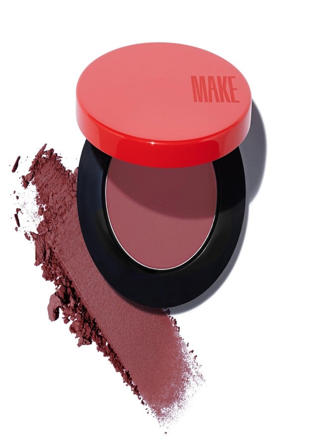 MAKE Beauty Skin Mimetic Microsuede Blush - Matte Powder Blush for Cheeks with Long Lasting Color - Non Comedogenic, Travel Size Makeup Single Palette. Shade - Eros (Burgundy) - Image 1