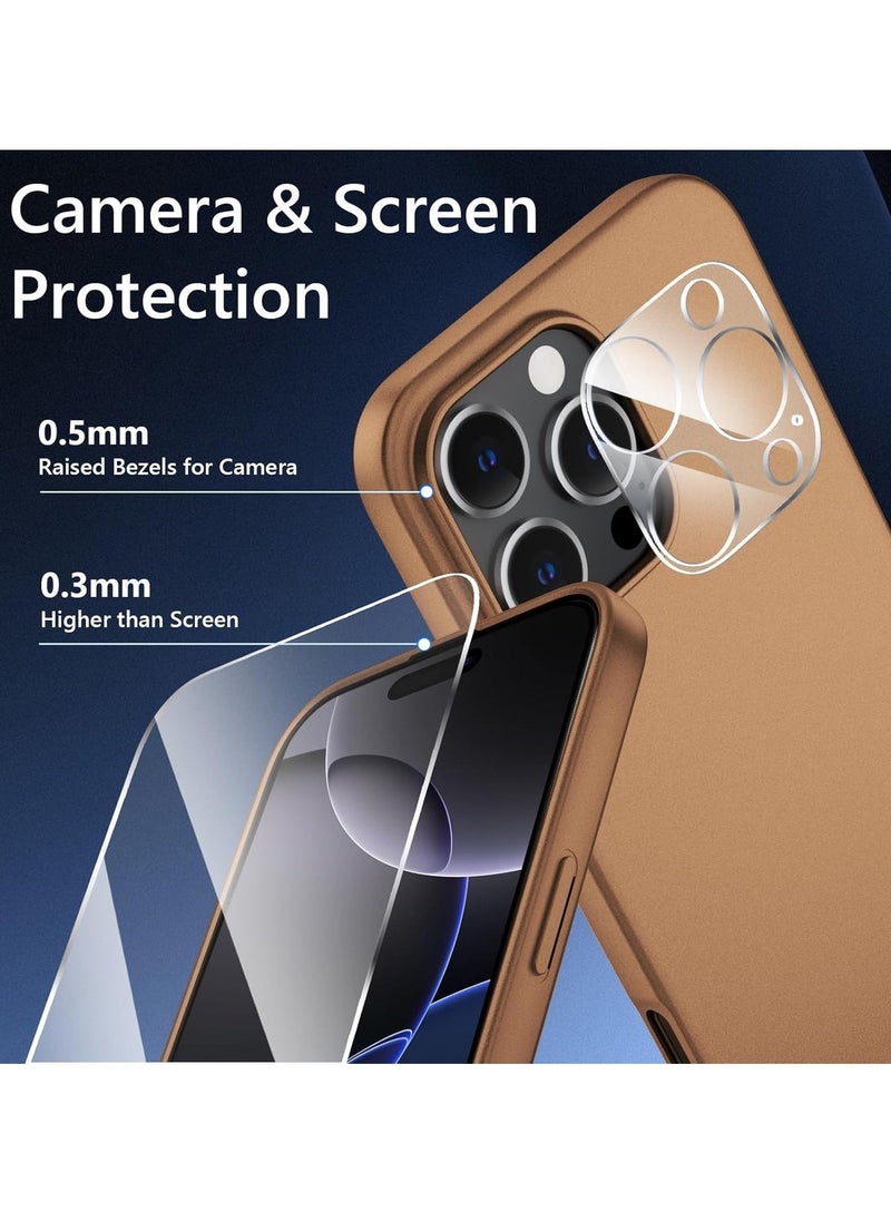 JAJEEK "iPhone 16 Pro Max Ultra-Thin Matte Titanium Case – Soft Touch Cover with Camera Lens and Screen Protectors, Anti-Scratch Shockproof Slim Design" - Image 3