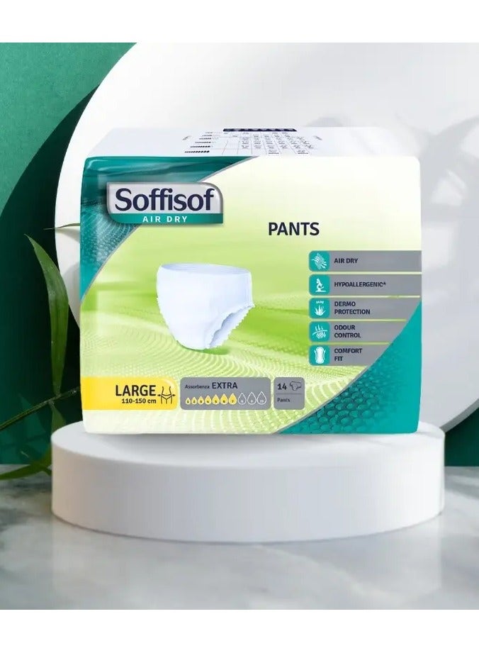 SOFFISOF Adult Culotte Diaper, large size (L), 14 pieces, used for men and women  - Image 1