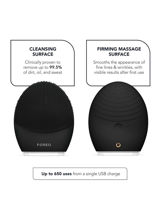 FOREO Luna 3 Men Silicone Facial Cleansing & Firming Massage Brush for Skin and Beard, Shave Prep, Ultra-Hygienic,16 Intensities, 650 uses/USB Charge, App-Connected, Waterproof, 2-Year Warranty - Image 2