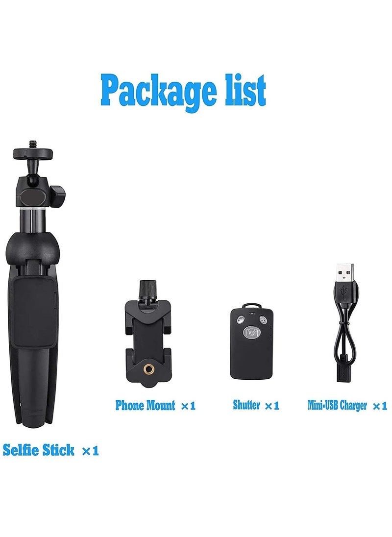 DUSALA - Selfie Stick For Phone Size 4.5-6.2Inch, Extendable Selfie Stick Tripod with Bluetooth Wireless Remote Phone Holder - Image 1