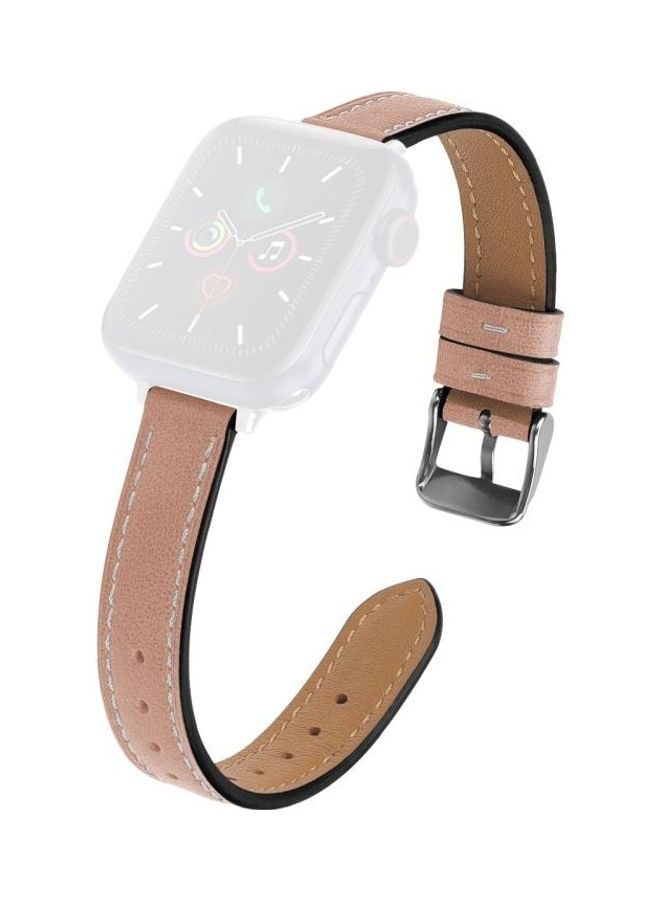 HuHa Vintage Leather Replacement Watchbands, For Apple Watch Series 1/2/3/4/5/6/7/SE 38-40-41mm Light Pink - Image 1