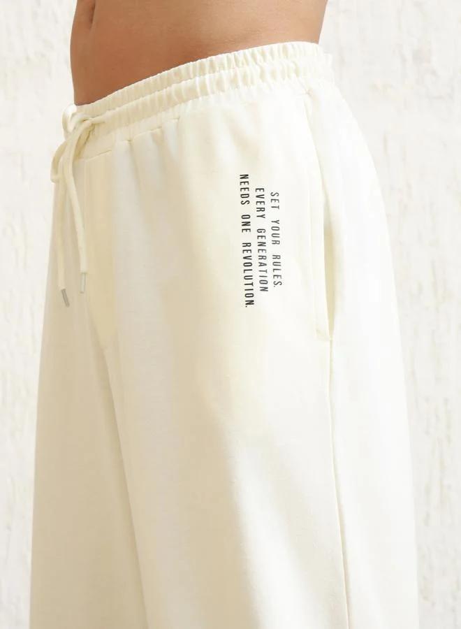 Hubberholme Oversized Printed Joggers with Drawstring by Styli