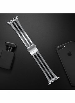 KASTWAVE Metal Band Compatible with Apple Watch Series 8/7/6/5/4/SE 42mm 44mm 45mm  - Image 2