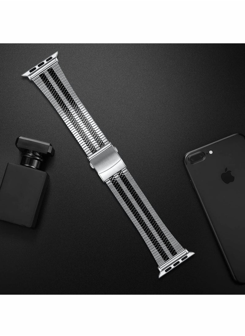 KASTWAVE Metal Band Compatible with Apple Watch Series 8/7/6/5/4/SE 42mm 44mm 45mm  - Image 2