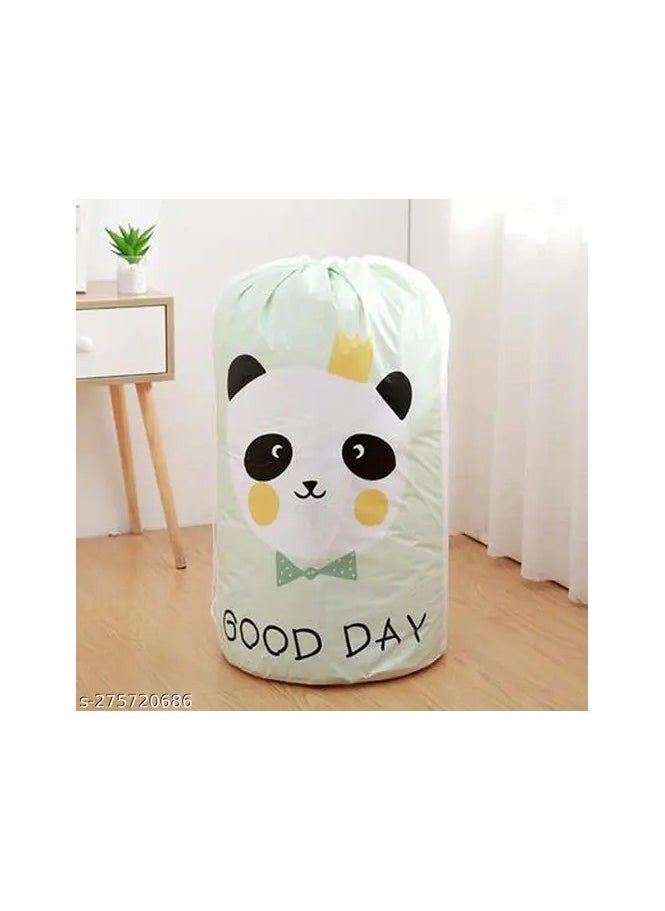 Generic Foldable Clothes and Blanket Storage Bag (2 Pack) Large Capacity with Drawstring for Storing Clothes, Toys, Quilts and Small Items - Wanda.Store⚜️, Microfiber, Multicolor  - Image 5