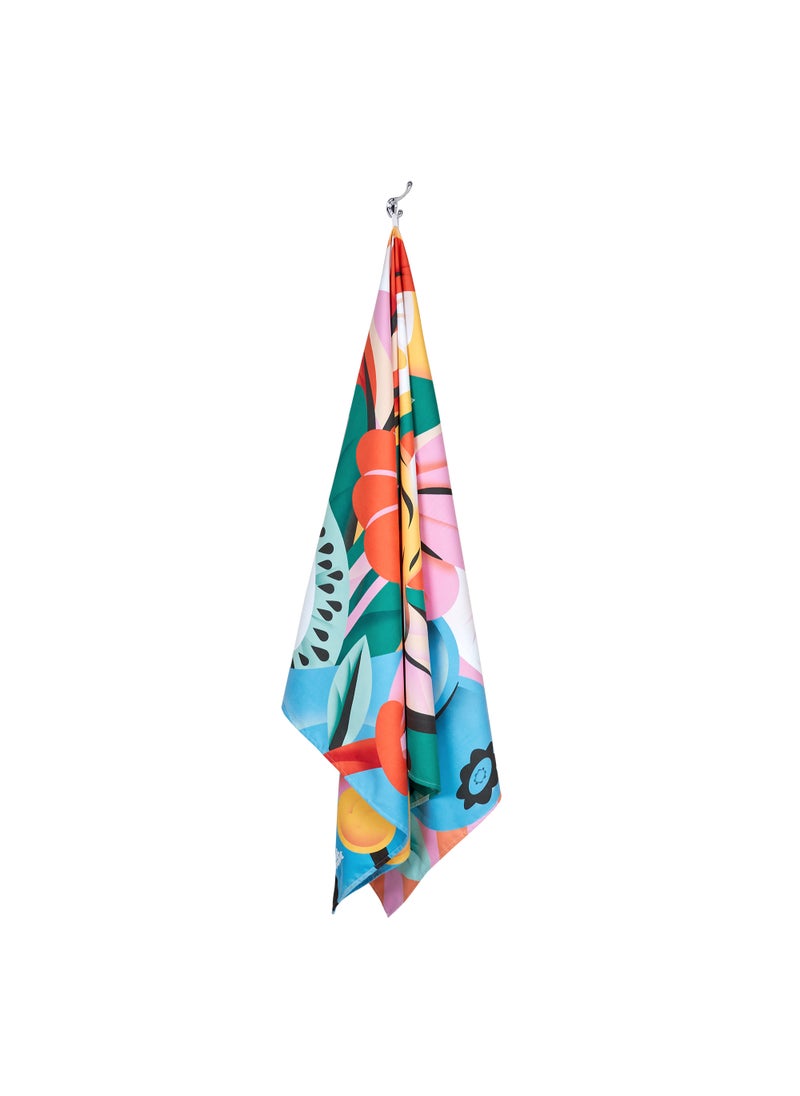 Dock & Bay Dock & Bay Beach Towel, Super Absorbent, Quick Dry, Sand Free, Compact & Lightweight, 100% Recycled Materials, Includes bag - Large (160x90cm) - TROPIC LIKE ITS'S HOT  - Image 3