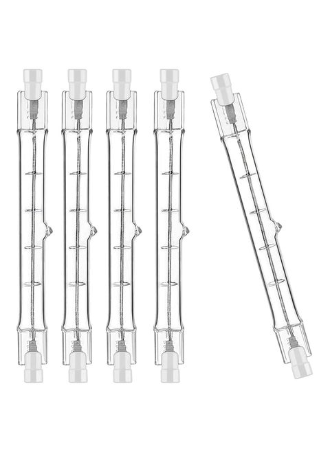 R7S Halogen Bulbs, 5 Pack 118mm 150W, Dimmable J-Type Linear Warm White Double Ended R7S Bulbs for Security and Work Lights, Floodlight, Floor Lamps, Landscape Lights, Ceiling Lights, 4.6 Inch