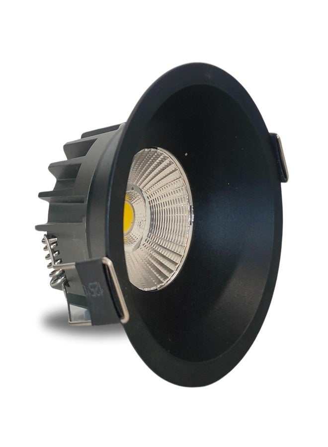 D'Mak 12W Black Body LED Deep COB Light | Recessed LED Ceiling Light for Indoor Lighting (Warm White, Pack of 1) - Image 1