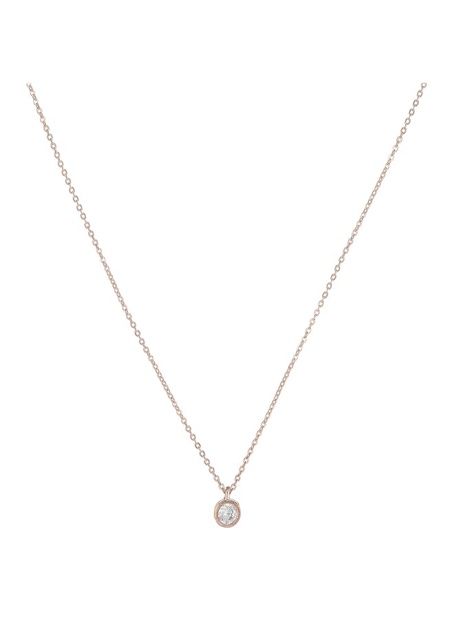 ألوان قلادة تشوكر مطلية بالذهب الوردي من الفضة للنساء Ee4589Nbeslr - Image 1