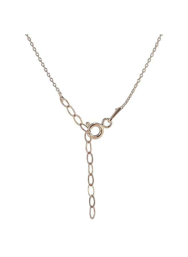 ألوان قلادة تشوكر مطلية بالذهب الوردي من الفضة للنساء Ee4589Nbeslr - Image 3