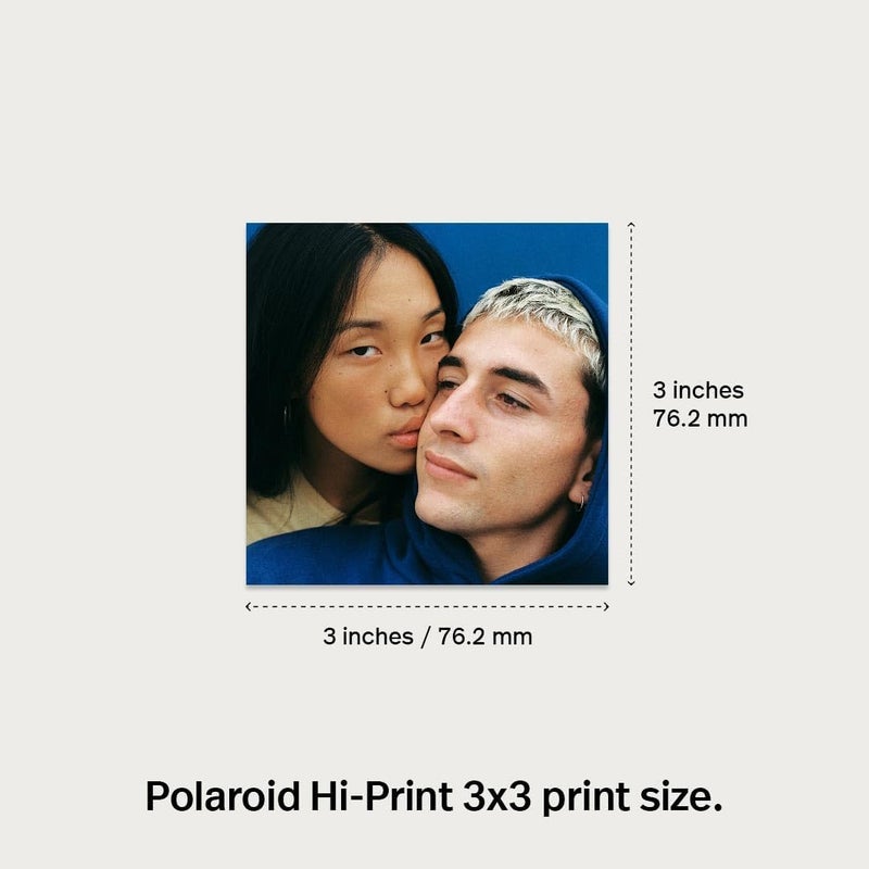 Polaroid خرطوشة ورق هاي-برينت | 3x3 بوصة 30 قطعة من أوراق الصور، طباعة مربعة بجودة استوديو، طباعة سريعة خلال 50 ثانية من الهواتف الذكية، تعمل مع طابعة الصور الجيب هاي-برينت 3x3 - Image 2