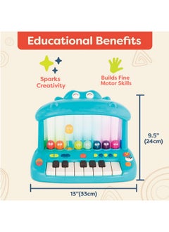 B. Toys B. toys- Hippo Pop- Musical Toy Keyboard - Play Piano - Songs, Sounds & Lights - Musical Instrument for Toddlers, Kids - 12 Months +  - Image 4