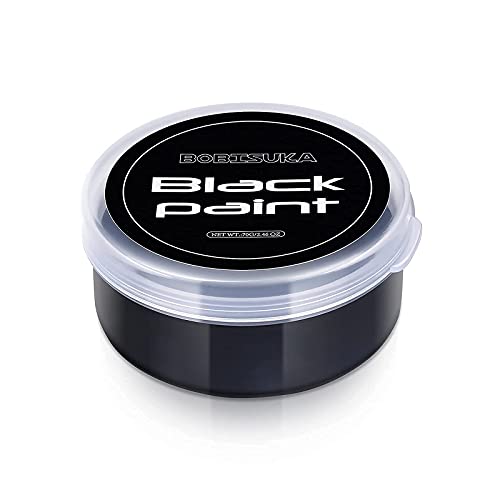 BOBISUKA Black Face and Body Paint,Professional Oil Based Cream Paint Palette For Halloween Cosplay Party Clown Stage Sfx Makeup - Non Toxic For Adults & Kids (Large 70g/2.46oz) - Image 1