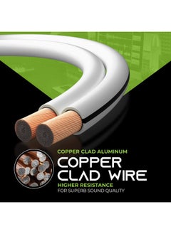 16Awg Speaker Wire, Gearit Pro Series 16 Gauge Speaker Wire Cable (100 Feet / 30.48 Meters) Great Use For Home Theater Speakers And Car Speakers, White