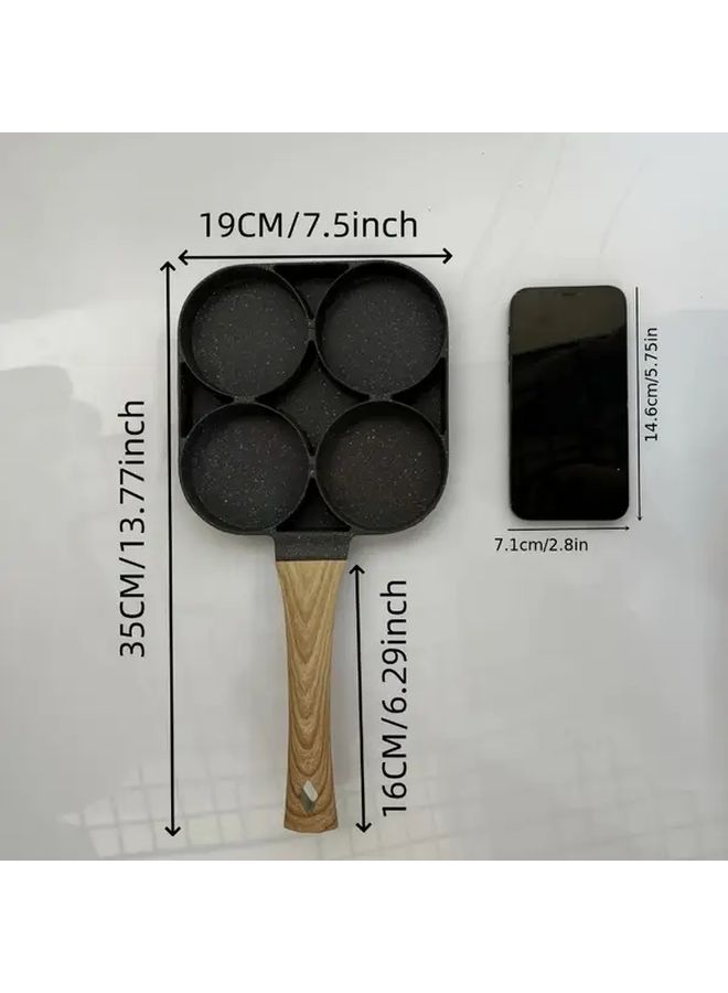 Universal Induction Cooktop Pot 4 Section Pan For Omelette Pancake Durable Aluminum - Image 3