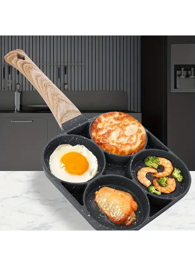 Universal Induction Cooktop Pot 4 Section Pan For Omelette Pancake Durable Aluminum - Image 4