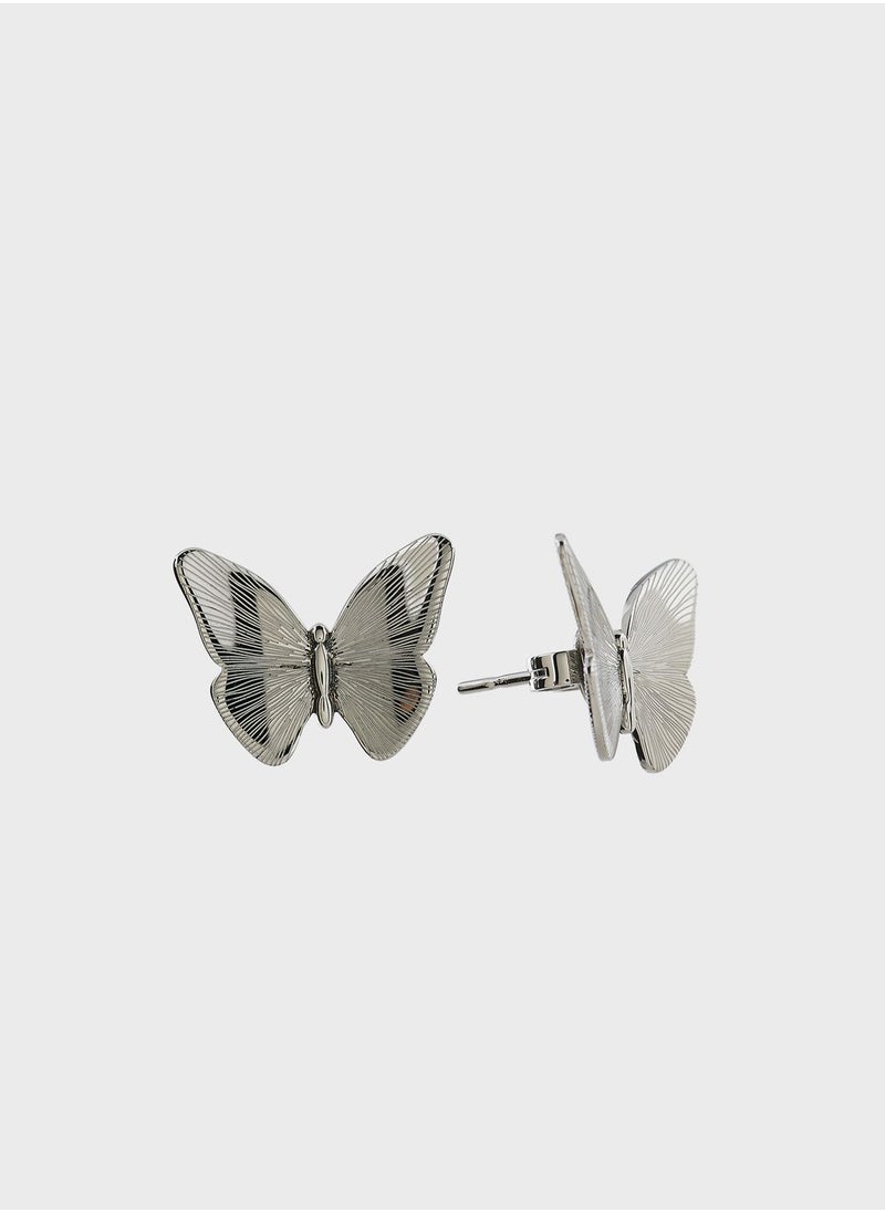 OLIVIA BURTON - Sterling Butterfly Earrings - Image 1