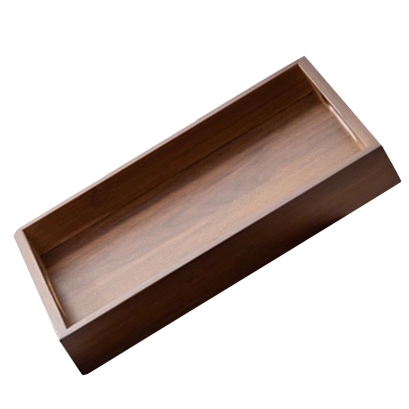2pcs Wood Serving Tray with Handles: Rectangular Tea Tray for Dining Breakfast Coffee Table Snacks - Decorative Platter for Home and Parties - Image 5