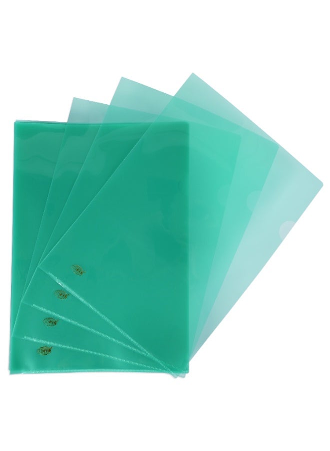 FIS حافظة شفافة، حجم A4 (210x297 مم)، سمك 0.15 مم، بلاستيك، علبة من 100 قطعة، لون أخضر شفاف - FSCIE310GR/100 - Image 1