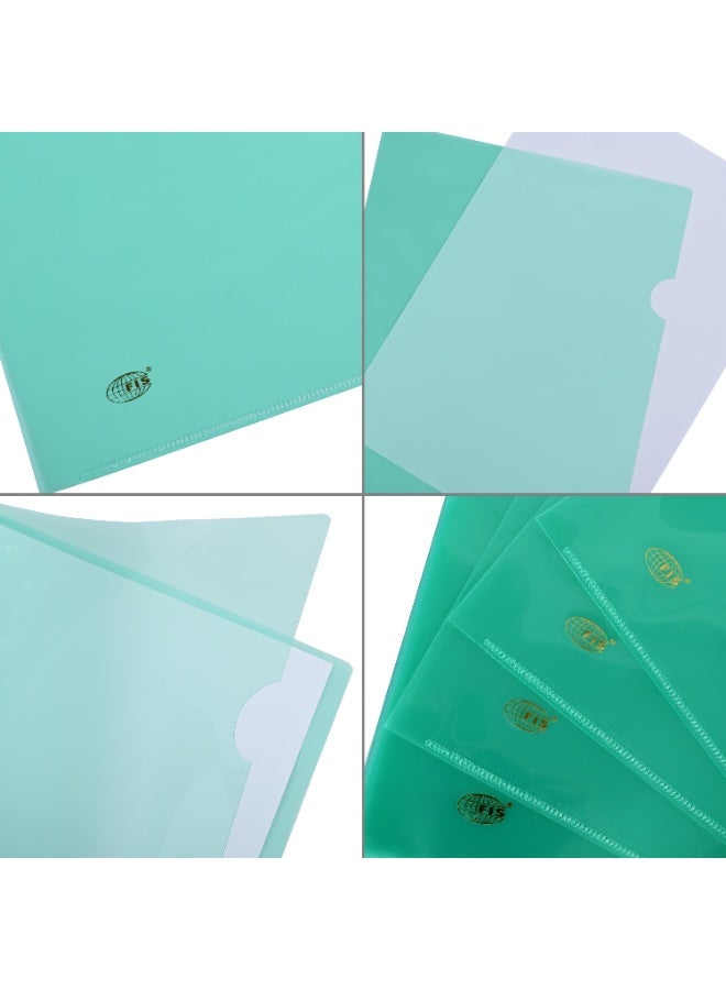 FIS حافظة شفافة، حجم A4 (210x297 مم)، سمك 0.15 مم، بلاستيك، علبة من 100 قطعة، لون أخضر شفاف - FSCIE310GR/100 - Image 4