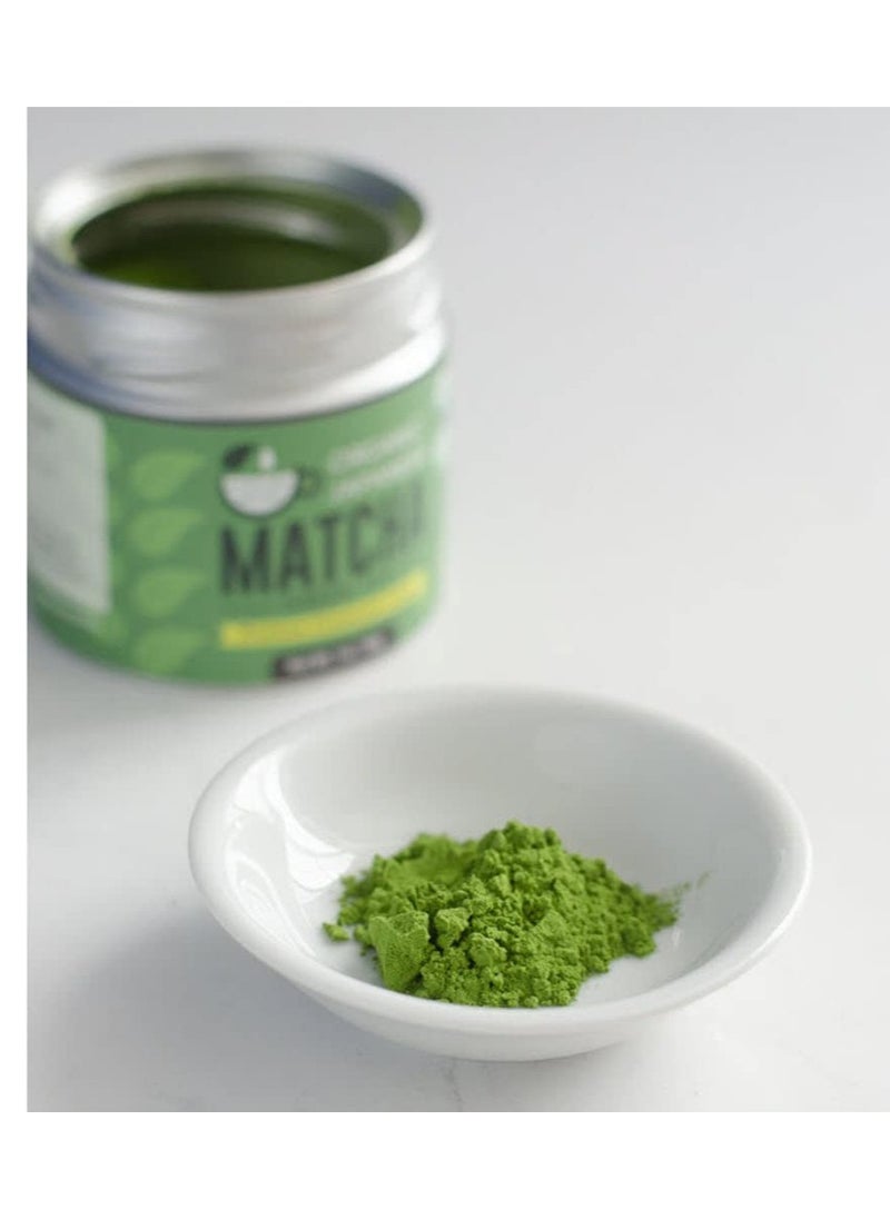 Kyoto Kyoto Dew Matcha – Organic Premium Ceremonial Grade Japanese Matcha Green Tea Powder – No Fillers, Zero Sugar – USDA & JAS Certified, 30g (1oz) Tin  - Image 2